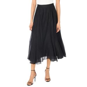 Vince Camuto Women’s Belted Godet Maxi Skirt(Rich Black)