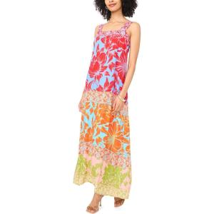 Vince Camuto Women’s Multi Color Floral Thick Strap Maxi Dress(Shell Pink)