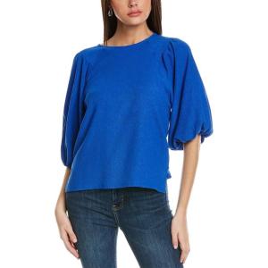 Vince Camuto Women’s Puff Sleeve Knit Top(Cobalt Blue)