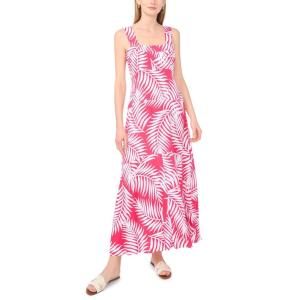 Vince Camuto Women’s Sleeveless Square Neck Tiered Maxi Dress(Raspberry Sorbet)