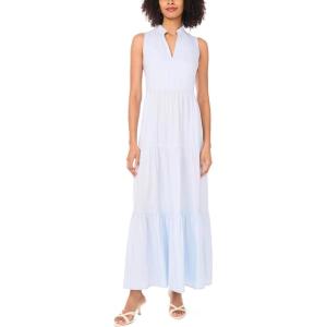 Vince Camuto Women’s Sleeveless V-Neck Tiered Maxi Dress(Sky)
