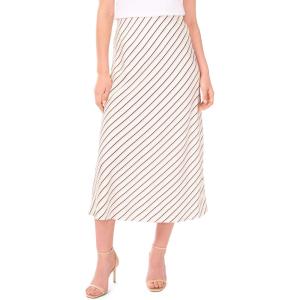 Vince Camuto Women’s Striped Bias Skirt(New Ivory)
