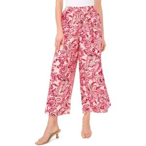 Vince Camuto Women’s Wide Leg Gathered Pants(Cherry Red)