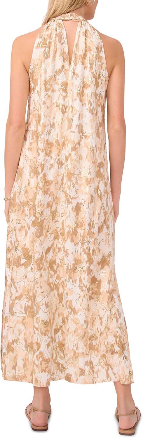 image:imageVince Camuto Womens Halter Neck Maxi Shift DressNatural