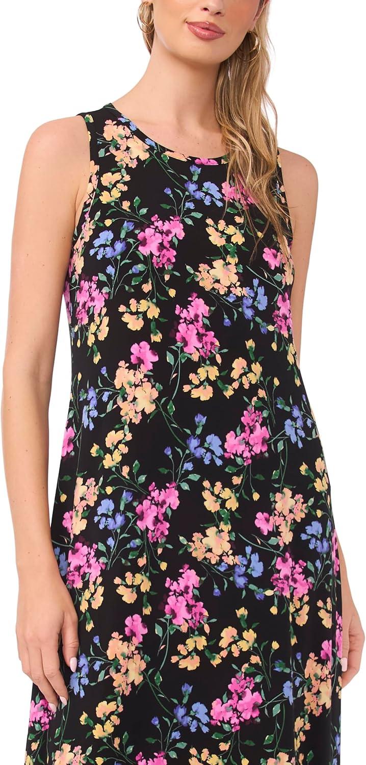 image:imageVince Camuto Womens Printed Sleeveless Maxi DressRich Black
