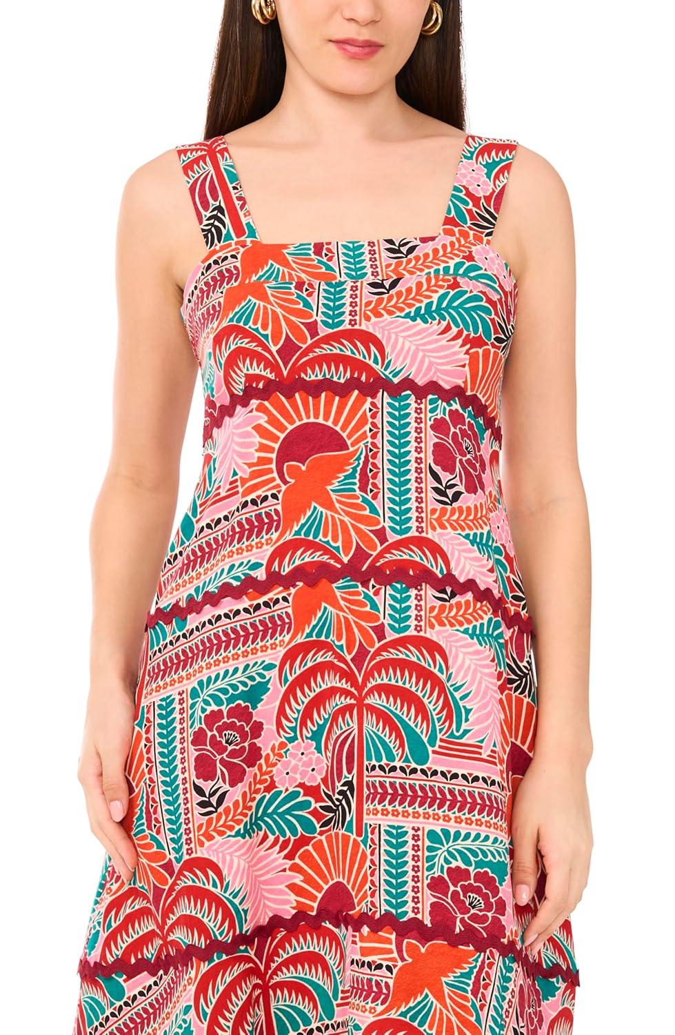 image:imageVince Camuto Womens Trim Tiered Maxi DressMulti