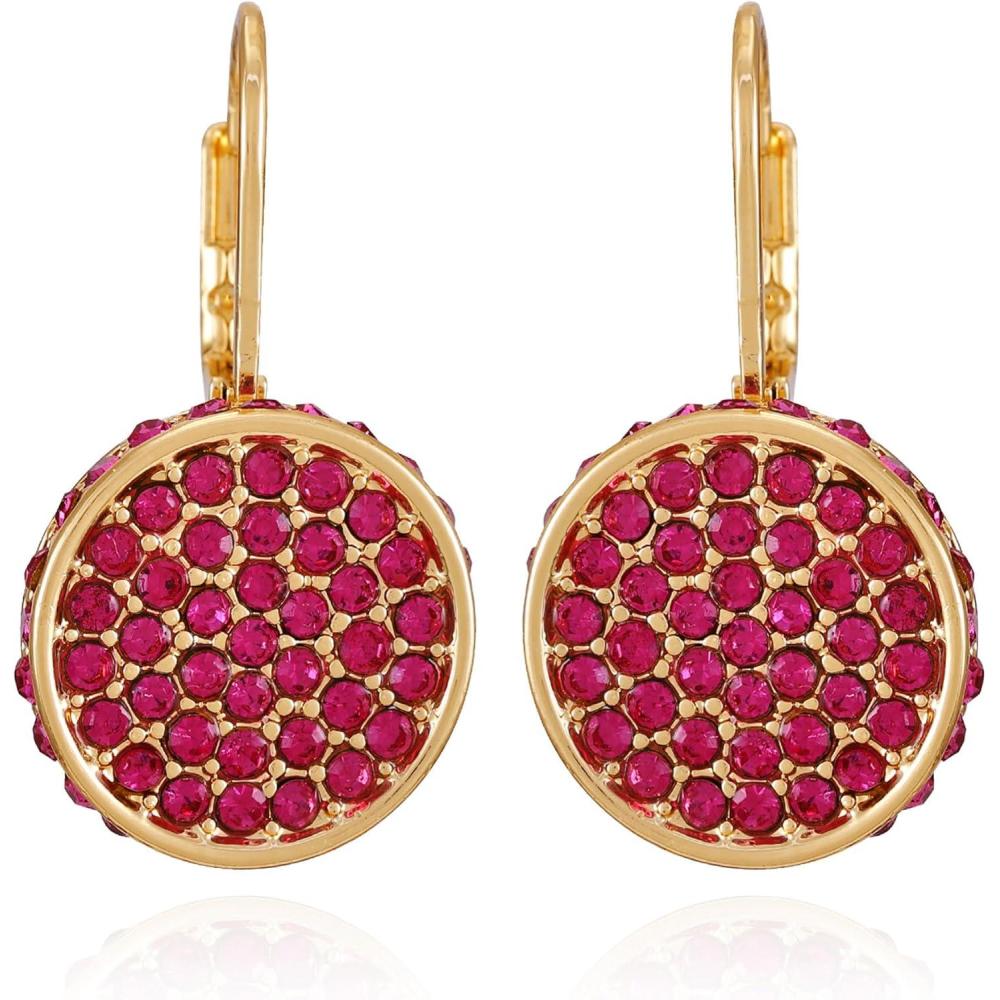 image:imageVince Camuto Goldtone Fuschia Crystal Stone Drop Earrings