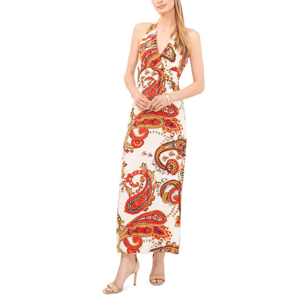 image:imageVince Camuto Womens Halter Neck Slit DressNew Ivory