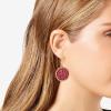 Vince Camuto Goldtone Fuschia Crystal Stone Drop Earrings