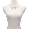 Vince Camuto Goldtone Ruby Crystal Stone Trio Chain Layered Necklace