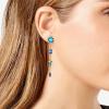 Vince Camuto Goldtone Saphire Glass Stone Drop Dangle Earrings