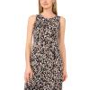 Vince Camuto Women’s Floral Print Sleeveless Keyhole Back Maxi Dress(Rich Black)