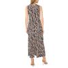 Vince Camuto Women’s Floral Print Sleeveless Keyhole Back Maxi Dress(Rich Black)