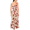 Vince Camuto Women’s Floral Print Thick Strap Sleeveless Maxi Dress(Chili)