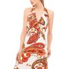 Vince Camuto Women’s Halter Neck Slit Dress(New Ivory)