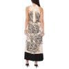 Vince Camuto Women’s High Neck Challis Sleeveless Maxi Dress(Almond)