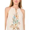 Vince Camuto Women’s High Neck Flowy Maxi with Trim(Antique White)