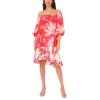 Vince Camuto Women’s Off-the-Shoulder Mini Dress(Poppy)