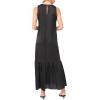Vince Camuto Women’s Placement Print High Neck Drop Waist Tiered Maxi Dress(Rich Black)