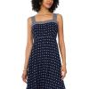 Vince Camuto Women’s Printed Hanky Hem Tank Midi Dress(Classic Navy)