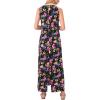 Vince Camuto Women’s Printed Sleeveless Maxi Dress(Rich Black)