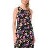 Vince Camuto Women’s Printed Sleeveless Maxi Dress(Rich Black)