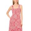 Vince Camuto Women’s Printed Sleeveless Thick Strap Maxi Dress(Lobster Red)