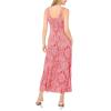 Vince Camuto Women’s Printed Sleeveless Thick Strap Maxi Dress(Lobster Red)
