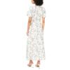 Vince Camuto Women’s Split Neck Puff Sleeve Maxi Dress W/Waist Tie(Rich Black)
