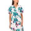 Vince Camuto Women’s Split Neck Puff Sleeve Maxi Dress(Jungle)