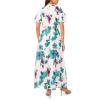 Vince Camuto Women’s Split Neck Puff Sleeve Maxi Dress(Jungle)