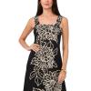 Vince Camuto Womens Square Neck Maxi No Tiers(Rich Black)
