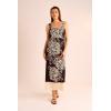 Vince Camuto Womens Square Neck Maxi No Tiers(Rich Black)