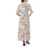 Vince Camuto Women’s Tie Belt Long Sleeve Maxi Shirt Dress(Rich Black)