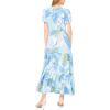 Vince Camuto Women’s Tie Waist Cap Sleeve Tiered Maxi Dress(Mint)