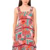 Vince Camuto Women’s Trim Tiered Maxi Dress(Multi)