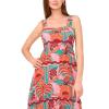 Vince Camuto Women’s Trim Tiered Maxi Dress(Multi)