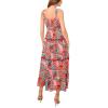 Vince Camuto Women’s Trim Tiered Maxi Dress(Multi)