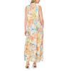 Vince Camuto Women’s V Neck Sleeveless Tiered Maxi Dress(Cool Peach)