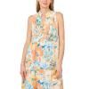 Vince Camuto Women’s V Neck Sleeveless Tiered Maxi Dress(Cool Peach)