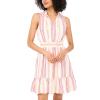 Vince Camuto Women’s V Neck Smocked Waist Mini Dress(Tangerine)