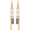 Vince Camuto Goldtone Hematite Crystal Stone Strand Linear Drop Earrings