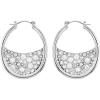 Vince Camuto Silvertone Rounded Hoop Earrings for Women