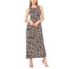 Vince Camuto Women’s Floral Print Sleeveless Keyhole Back Maxi Dress(Rich Black)