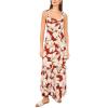Vince Camuto Women’s Floral Print Thick Strap Sleeveless Maxi Dress(Chili)