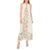 Vince Camuto Women’s High Neck Flowy Maxi with Trim(Antique White)