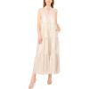 Vince Camuto Women’s Sleeveless Tiered Ruffle Maxi Dress(Neutral)