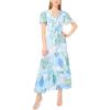 Vince Camuto Women’s Tie Waist Cap Sleeve Tiered Maxi Dress(Mint)