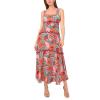 Vince Camuto Women’s Trim Tiered Maxi Dress(Multi)