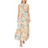 Vince Camuto Women’s V Neck Sleeveless Tiered Maxi Dress(Cool Peach)